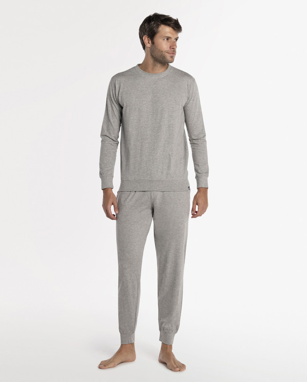 Long organic cotton pajamas, Organix Color Grey - 1