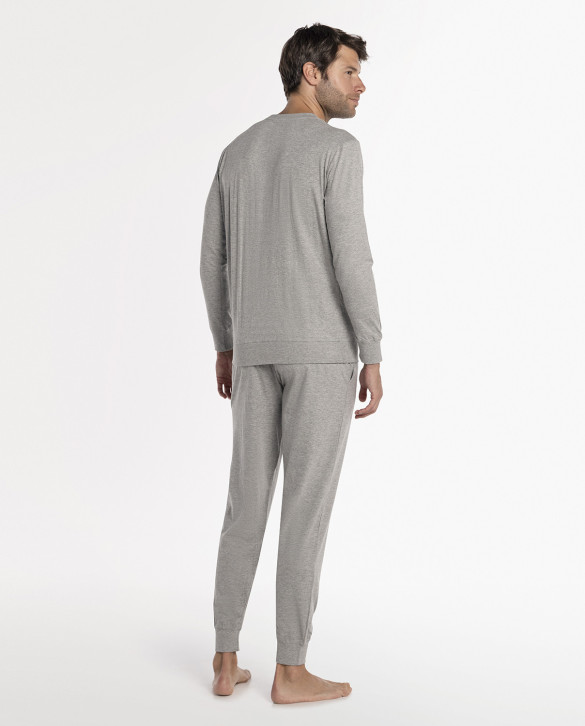 Long organic cotton pajamas, Organix Color Grey - 1 - 2