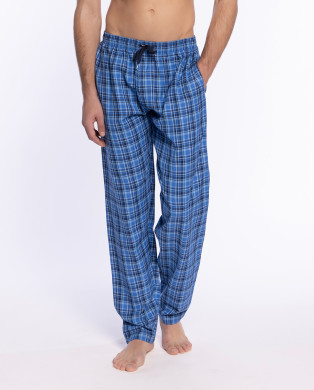 Pantalon long viella en coton, Basix Couleur Bleu marine - 1