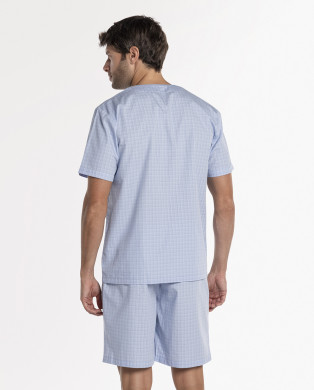 Pyjama court, Vêtements de nuit, Andrew Couleur Bleu - 1 2