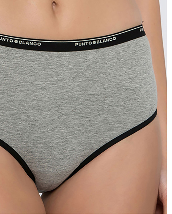 Brief alto Basix Color Gris - 1 - 2 - 3