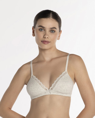 Sujetador triangular Urban Lace Color Gris - 1