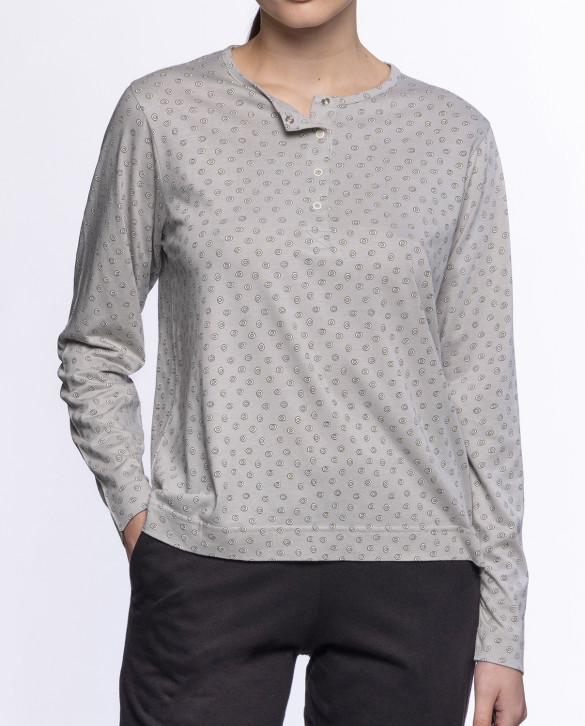 Cloudy Printed Bamboo pyjamas Color Grey - 1 - 2 - 3