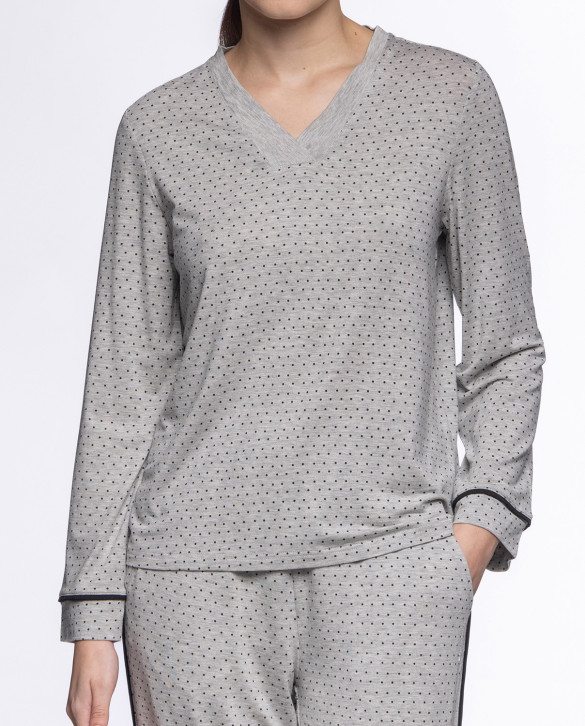 Cloudy Polka Dot Modal pyjamas Color Grey - 1 - 2 - 3