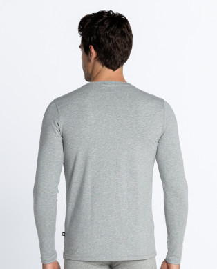 T-shirt Basix à manches longues Couleur Gris - 1 2