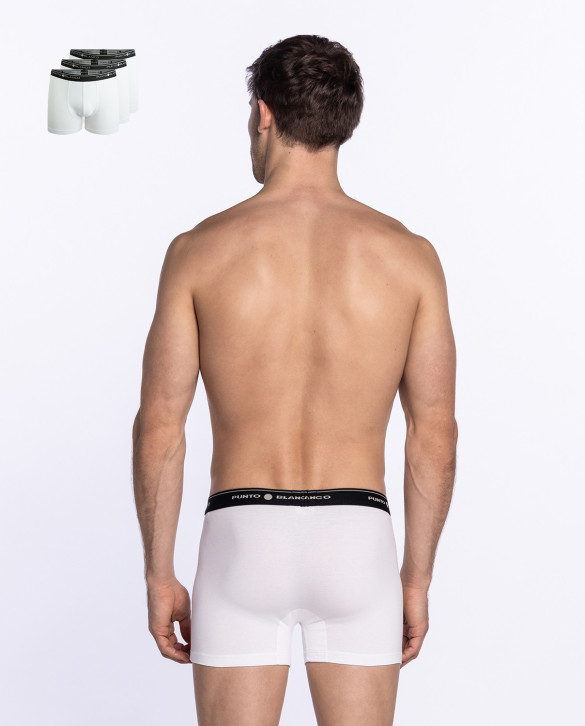 3-Pack Boxers, Basix Color White - 1 - 2