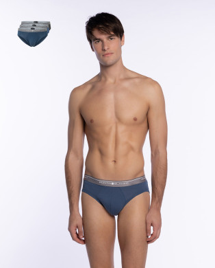 Pack of 3 Briefs, Basix Color Assorted - 1