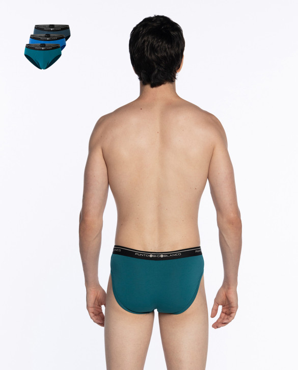 Pack de 3 Slips, Basix Color Assortit - 1 - 2