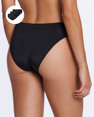 Lot de 3 slips en microfibre Couleur Noir - 1 2