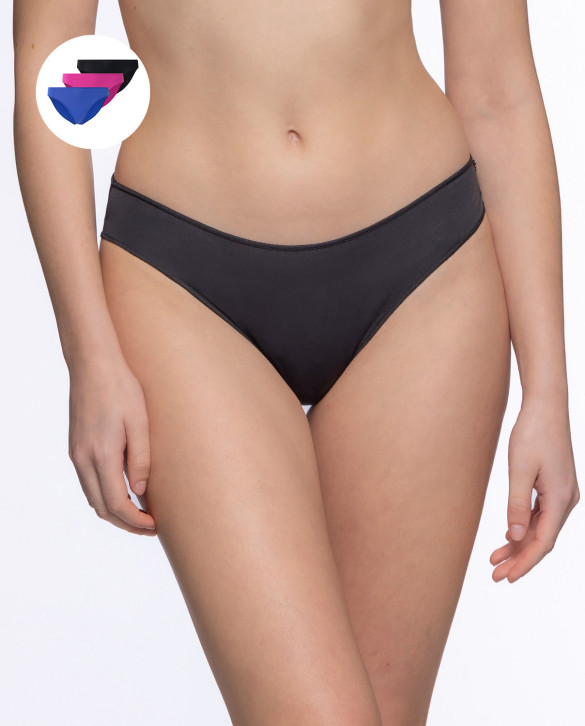 Pack de 3 brief de microfibra Color Surtido - 1 - 2 - 3 - 4 - 5 - 6