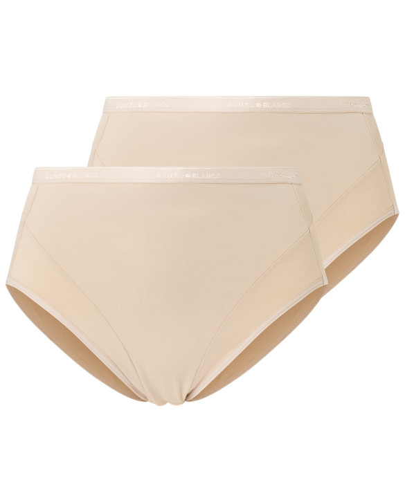 Pack de 2 calces altes de microfibra Color Beige - 1 - 2 - 3 - 4 - 5 - 6 - 7