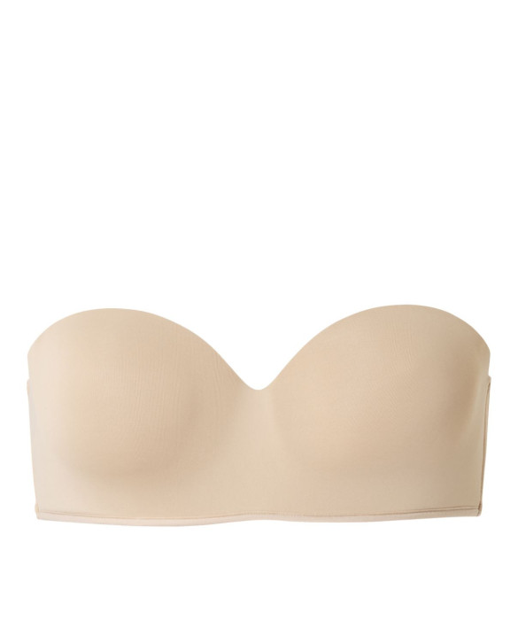 Basix Microfiber Strapless Bra Color Beige - 1 - 2 - 3 - 4 - 5 - 6