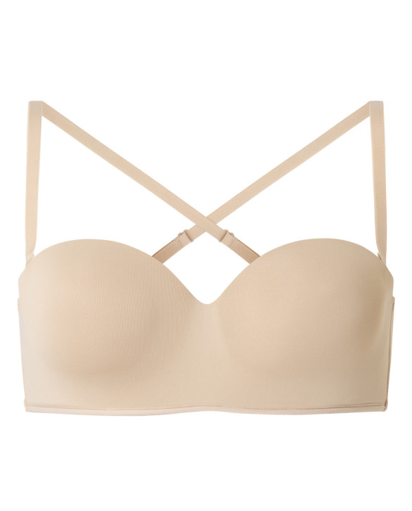 Basix Microfiber Strapless Bra Color Beige - 1 - 2 - 3 - 4 - 5 - 6 - 7 - 8