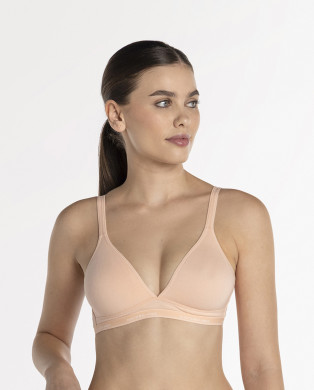 Basix Bra without foam Color Salmon - 1