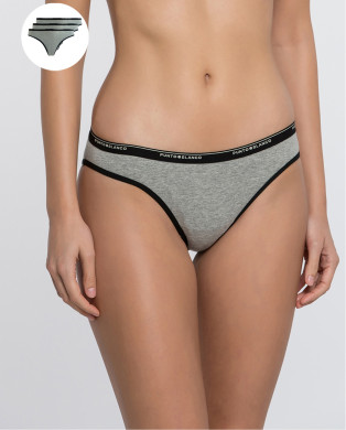 Pack Brief Basix Color Gris - 1