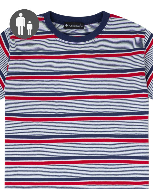 Pijama corto de algodón, Navy Color Marino - 1 - 2 - 3