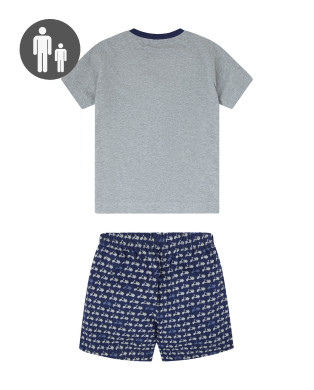 Pijama curt de cotó, Navy Color MarÍ - 1 2