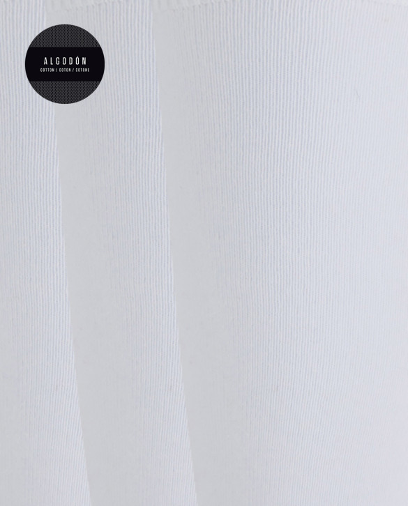 Pack de 3 calcetines de algodón lisos - Basix Color Blanco - 1 - 2