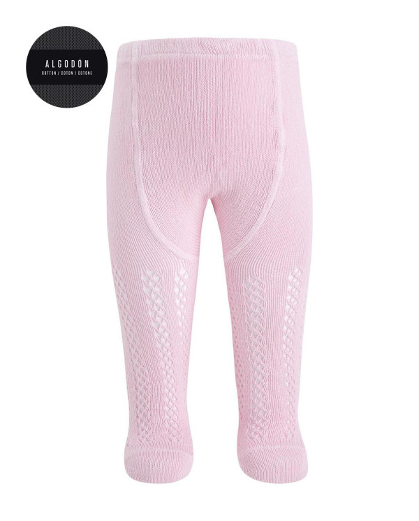 Leotardos de algodón - calado Color Rosa - 1