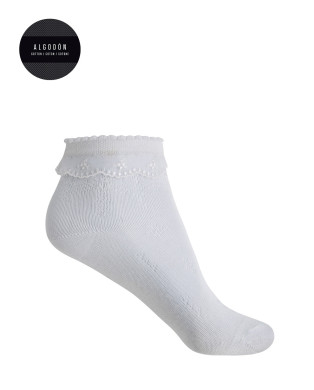 Ceremony mercerized cotton socks with blonde Color White - 1