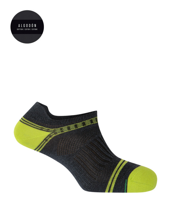 Pack of 2 striped sports cotton socks Color Grey - 1 - 2 - 3 - 4