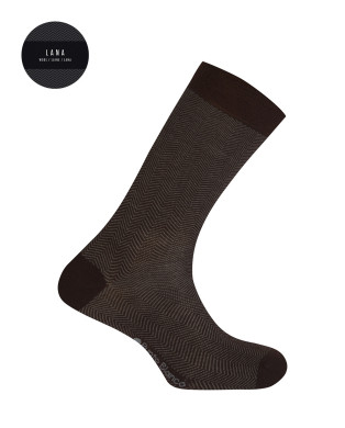 Mitjons de llana - espiga Color Granat - 1