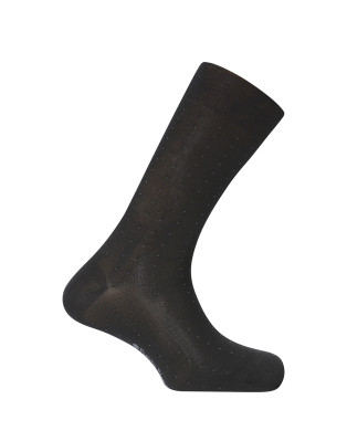 Calcetines de algodón mercerizado - lunares Color Negro - 1