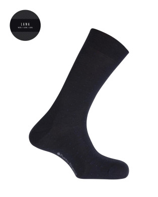Wool socks - dots Color Navy - 1