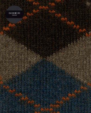 Calcetines de cashmere/lana - rombos Color MarrÓn - 1 2