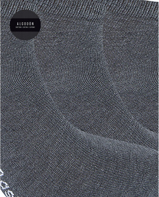 Pack de 3 calcetines de algodón lisos - Basix Color Gris - 1 2
