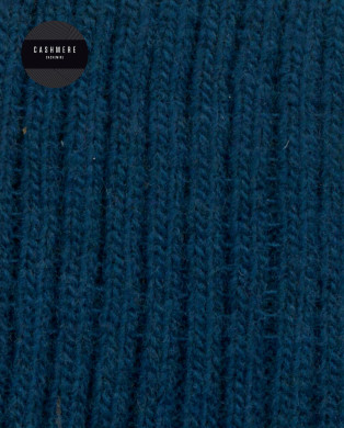 Chaussettes cachemire/laine - côtelées Couleur Bleu - 1 2