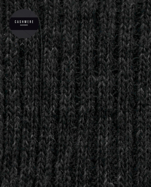 Calcetines de cashmere/lana - con canalé Color Gris - 1 - 2