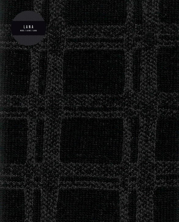 Wool socks - openwork checks Color Black - 1 - 2