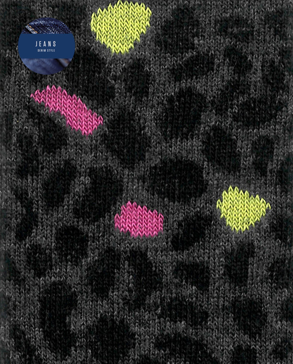 Mitjons de viscosa - print Color Gris fosc - 1 - 2