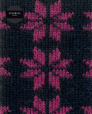 Calcetines de cashmere/lana - flor de nieve Color Marino - 1 2