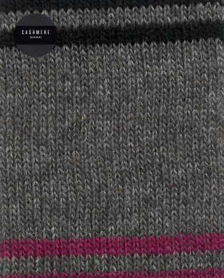 Cashmere/wool socks - stripes Color Black - 1 2