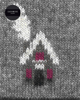 Chaussettes cachemire/laine - bordures - revers roulé Couleur Gris - 1 2