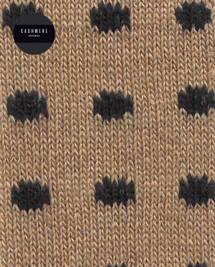 Calcetines de cashmere/lana - lunares - puño roulé Color Beige - 1 2