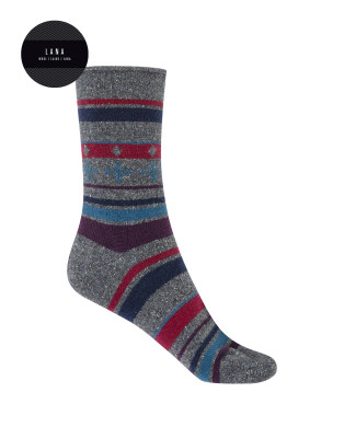 Mitjons de caixmir/llana - sanefes - puny roulé Color Gris - 1