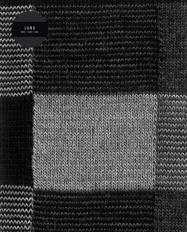 Wool socks - checkered Color Black - 1 - 2
