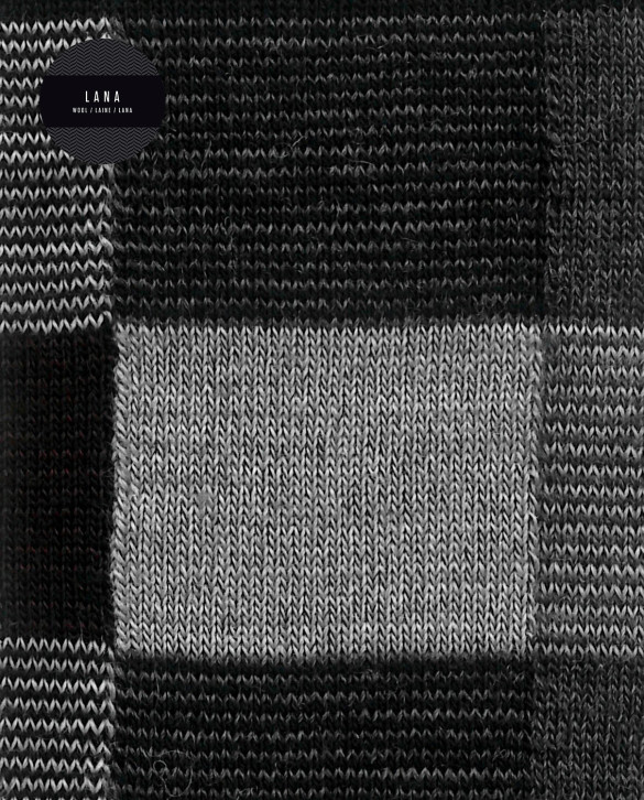 Wool socks - checkered Color Black - 1 - 2