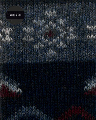 Calcetines de lambswool - cenefa nórdica Color Marino - 1 2