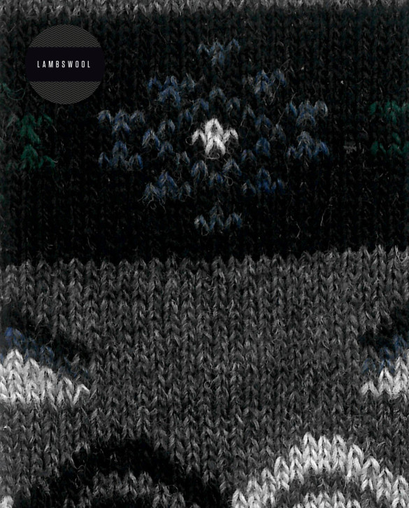 Lambswool socks - Nordic border Color Grey - 1 - 2