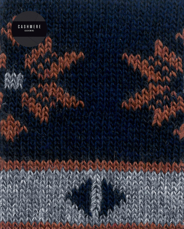 Calcetines de cashmere/lana - cenefa nórdica Color Marino - 1 - 2