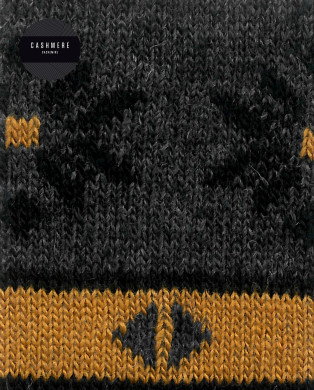Calcetines de cashmere/lana - cenefa nórdica Color Gris - 1 2