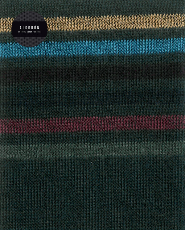 Cotton socks - stripes Color Jeans blue - 1 - 2