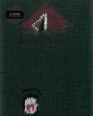 Chaussettes en coton - camping Couleur Bleu jeans - 1 2