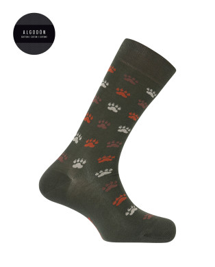 Chaussettes en coton - imprimés Couleur Vert - 1