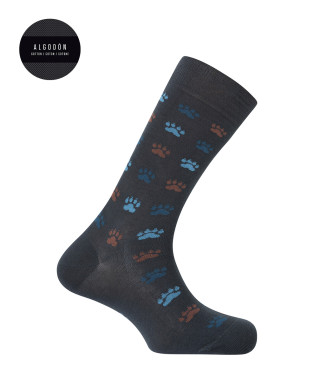 Calcetines de algodón - huellas Color Gris - 1