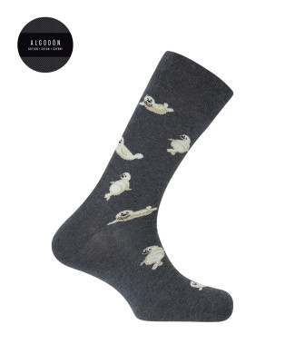 Cotton socks - sea seals Color Grey - 1